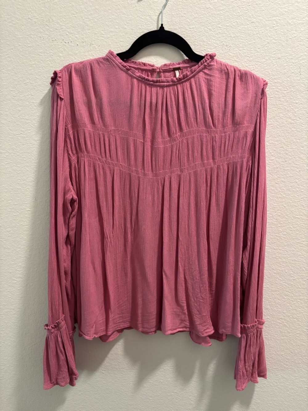 Free People Kelsey Flare Sleeve Blouse, size M